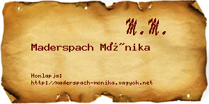 Maderspach Mónika névjegykártya
